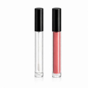 cosmetic packaging bottle Custom PETG 4ml Lip <b>Gloss</b> Tube <b>Clear</b> Empty Container Lipgloss Tube Screw Cap Screen Printed OEM - Product Image 1