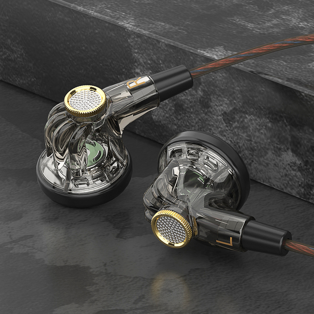 QKZ MDR In-Ear Wired Gaming Headphones with 16mm Giant Dynamic Coil Flat Earphones Mic Monitor Phone Wire Control Popular Style