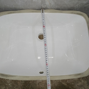 Fabriqué en Chine Prix bon marché Salle de bains européenne <span class=keywords><strong>sous</strong></span> le lavabo évier rectangulaire en céramique <span class=keywords><strong>sous</strong></span> le lavabo - Product Image 4