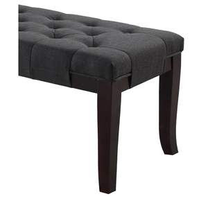 DB Linon Gris Tufted Banco Elegante Salón Muebles - Product Image 5
