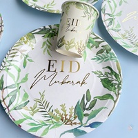 Décor de fête islamique Ramadan Kareem Eid Al Adha cadeaux fournitures décoration Ramadan Eid Mubarak vaisselle assiettes en papier tasses