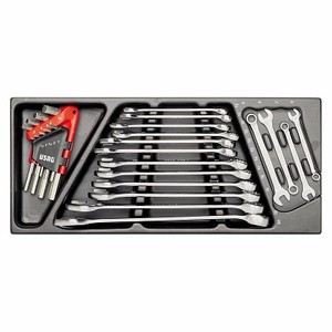 Juego de herramientas Usag de 25 piezas, llaves de trinquete de acero al cromo vanadio con estuche, operadas a mano para reparación mecánica - Product Image 1