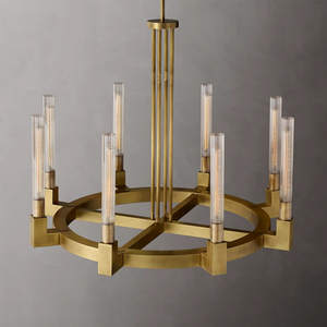 Lámparas Colgantes Modernas de Latón Dorado de Lujo Americano, Lámpara de Araña de Diseño Industrial Retro para Villa, Restaurante, Sala de Estar - Product Image 2