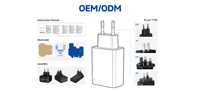 Vente en gros d'usine, chargeur de type C PD 18W 20W 30W, accessoires mobiles OEM, prise EU, chargeur rapide pour téléphone portable, pour iPhone