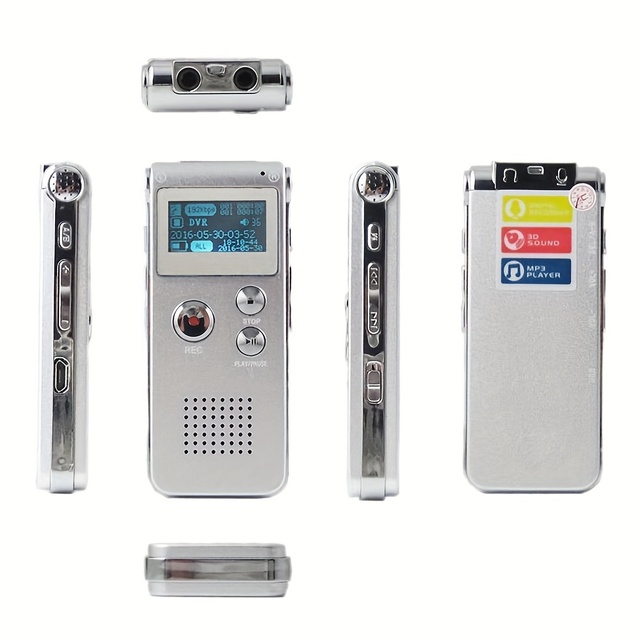 Rechargeable HD Noise Cancelling Audio Recorder MP3 Player Voice Control Digital Voice Recorder for Meetings/Class