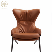 Chaise longue moderne du milieu du siècle, en cuir PU, chaise de loisirs, salon, chambre à coucher, hôtel, restaurant, appartement, villa, vente chaude