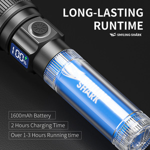 ไฟฉายกลางแจ้ง Smiling Shark IP65 LED แสงสว่างแรงพร้อมจอแสดงผลโฟกัสสำหรับการตั้งแคมป์ - Product Image 3