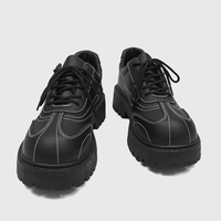 Mocassins pour hommes personnalisés gros orteil semelle épaisse à lacets plate-forme en cuir chaussures d'affaires pour les fêtes chaussures de mariage plates