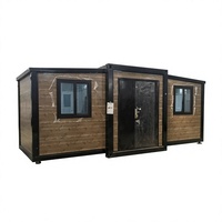 Maison conteneur pliable 10ft 20ft 40ft, Villa de luxe préfabriquée, Maison modulaire empilable avec grandes fenêtres, Abri de jardin extérieur