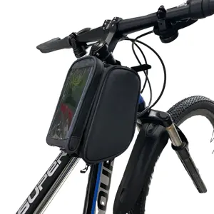 Amostra grátis de bolsas e caixas para bicicletas BSCI IDS 2021, bolsa preta para selas e acessórios de bicicletas, bolsa para bicicletas