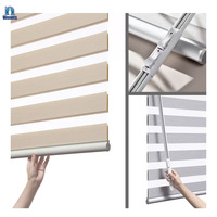 Persianas Zebra para ventanas, persianas enrollables para el hogar, persianas Zebra motorizadas inteligentes con Control remoto