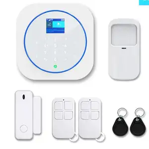 Wifi Gsm Alarmsysteem Intercom Afstandsbediening Autodiaal Tft Display 433Mhz Detectors Ios Android Tuya App Bediening Touch