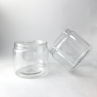 88mm 400ml <strong>Clear</strong> PET Food Grade Wide-Mouth Screw <strong>Top</strong> Storage Jar for Spice Candy Nuts Flower Tea Cake & Cosmetic Skin Care Use