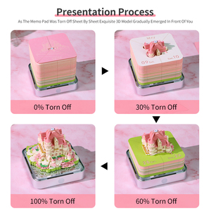 Календарный кубик «Замок любви», спрятанный в 3D-блокноте для заметок, бумажный блок, ежедневный календарь, <span class=keywords><strong>2026</strong></span> для офисного школьного орнамента - Product Image 4