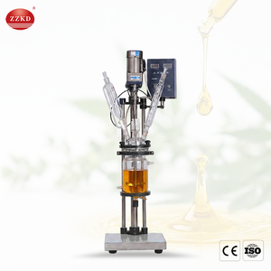 เครื่องปฏิกรณ์แก้วสองชั้นขนาดเล็ก1L ปิดผนึกด้วย PTFE สำหรับปฏิกิริยาที่ละเอียดอ่อน - Product Image 6