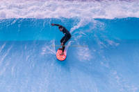 Simulateur de surf en eau profonde stationnaire pour parcs aquatiques et centres de surf, machine de surf pour surfeurs avancés