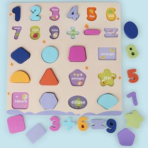 Rompecabezas de Aprendizaje de Formas Numéricas, Juguetes Montessori para Niños, Educación Preescolar, Rompecabezas de Madera para Niños y Niñas - Product Image 4