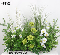 E025 Mur floral artificiel en soie rose pastel et violet, verdure suspendue, décors de mariage, accents de plafond pour événements, décoration murale de mariage