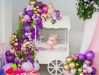 YN Promotion Chariots de Présentation en PVC pour Bonbons avec Roues pour Mariages, Baby Showers, Anniversaires et Fêtes