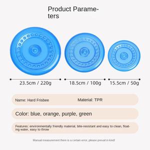 Disco Volador Grande de Goma TPR Ecológico, Resistente a Mordidas, Fácil de Lanzar, Diseño OVNI Dorado, Juguete Interactivo para Mascotas - Product Image 3