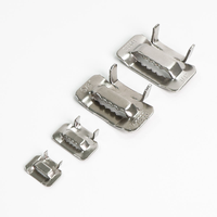 Clips à dents ondulées en acier inoxydable 316, boucle métallique pour sangles galvanisées, fixation pour la construction de pipelines