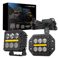 Projecteurs LED 4x4 de 3 pouces 1428LM, faisceau spot et large, DRL ambre, éclairage tout-terrain, étanche IP68 pour camion, VTT, UTV, SUV, 4x4