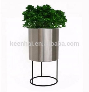 Pots de fleurs géants rectangulaires et cylindriques <span class=keywords><strong>en</strong></span> acier inoxydable personnalisés, grands pots de fleurs d'intérieur et d'extérieur pour la plantation - Product Image 2