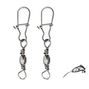 Hot Histar Customized Stainless Steel And Brass Materials Swivel With Germany Snap Accessories Fishing Barrel Swivels