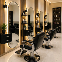 Aménagement de l'intérieur d'un salon de beauté moderne, station de coiffure, réception, mobilier de salon