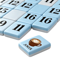 Jeu de cartes Rummy à double couche avec numéros, imprimé sur le thème de la crème glacée, en acrylique, jeu de société Rummy Cube, souvenir de fête de naissance, cadeau