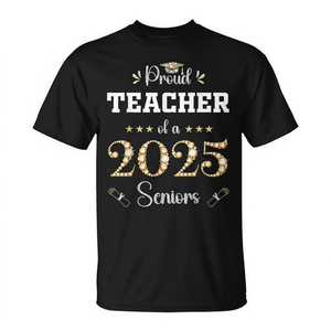 T-shirt à manches courtes pour adulte, taille S, pour professeur fier d'un diplômé senior 2025 - Product Image 2