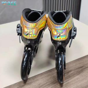 Patins à roulettes de course en fibre de carbone SeeMore pour adultes, chaussures de patinage professionnelles pour la compétition <span class=keywords><strong>avec</strong></span> 4 roues en option 90/100/110 mm - Product Image 3