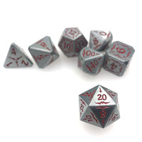 Vente en gros Dragon Dungeon TRPG D20 Jeu de dés Mini 10mm D et D Dés en métal sculpté pour jeux de société et cadeaux de fête