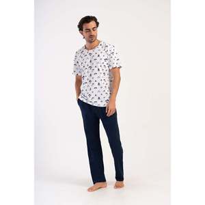 Ensemble de pyjama pour homme CEPLI ERKEK P.SUPREM O YAKA KISA KOL - Bleu marine - Bleu marine - Product Image 1