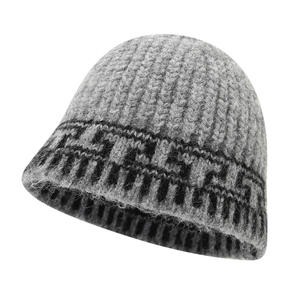 หมวกไหมพรมถักสไตล์ชาวประมงแบบเกาหลีย้อนยุคสำหรับผู้หญิง ให้ความอบอุ่น ปิดหูได้ ใช้งานได้หลากหลาย สไตล์ชาติพันธุ์ - Product Image 1