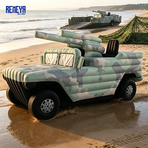 Réplique de véhicule tout-terrain gonflable robuste REMEYA avec résistance à la déchirure et motif camouflage pour sites d'exposition - Product Image 1