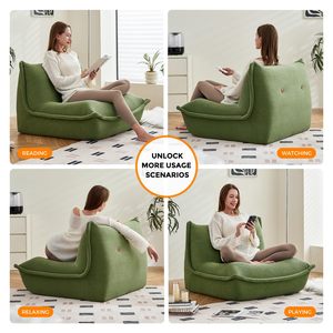 Canapé compressé vert pouf avec canapé sous vide en velours côtelé avec canapé d'angle en mousse à mémoire de forme haute densité pour <span class=keywords><strong>appartement</strong></span> - Product Image 4