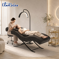 Table de massage électrique moderne en velours avec revêtement en cuir PU ou en velours, mobilier de salon multifonctionnel pour usage commercial