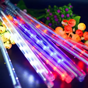 WTL 8 10 Tube 288 LED Solar String Bulbs Outdoor Garden Decoration Decorative Lighting Christmas Icicle Rain Meteor Shower Light