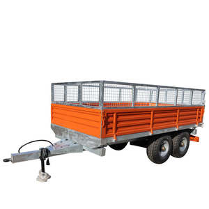 Remorque agricole basculante à trois côtés de 7x14 pieds Capacité de 9900lbs pour un transport efficace des cultures et des équipements agricoles - Product Image 1