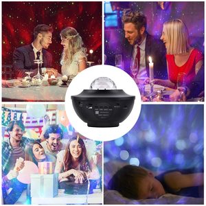 Proiettore a stella 3 in 1 <span class=keywords><strong>LED</strong></span> Nebula Cloud per teatro camera da letto con musica altoparlante proiettore luce notturna per bambini - Product Image 2