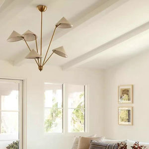 <span class=keywords><strong>Lampadario</strong></span> Paralume Paralume in stile Vintage con 5 capi di antiquariato con paralume in tessuto lampada a sospensione in ottone per l'home Office - Product Image 2