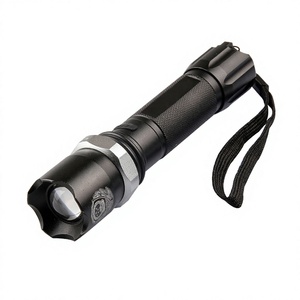 Lampe torche LED mini noire en alliage d'aluminium à ampoules néon à haute luminosité, alimentée par batterie, pour le camping - Product Image 1
