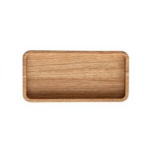 Plateau de rangement multifonctionnel en bois naturel, motif Art Déco végétal, pour mariage - Product Image 1