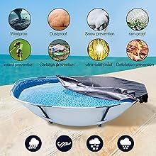 Cubierta para Piscina: Impermeable, Resistente a los Rayos UV para Protección Contra Polvo y Residuos. <span class=keywords><strong>Invierno</strong></span>. Tamaño Personalizado. Lona de PE - Product Image 6