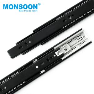 <strong>Heavy</strong> <strong>Duty</strong> Furniture Kitchen Cabinet 35mm Iron Drawer <strong>Runners</strong> Full Extension Soft Close Ball Bearing Drawer Channel Slide - Product Image 2