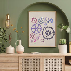 ลายฉลุนาฬิกาขนาดใหญ่ 60x60 ซม. แบบใช้ซ้ำได้ สำหรับวาดลายนาฬิกา  แม่แบบวาดลาย DIY สำหรับตกแต่งนาฬิกาสไตล์วินเทจ - Product Image 5