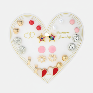 All'ingrosso Trending Vintage ragazze orecchini lampadario cuore foglia oro argento fatto a mano in lega classica stile etnico vendita calda - Product Image 2