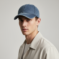 Gorra de béisbol personalizada de 6 paneles, gorra vaquera de algodón liso en blanco con logotipo bordado, sombreros de papá, aspecto lavado desgastado, Dobby Dot Argyle Fruit
