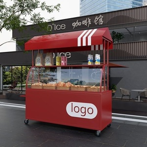 Mobile Bakery Cart With Sliding Door Display Case For Cake And Dessert Sales In Shopping Mall - Product Image 4